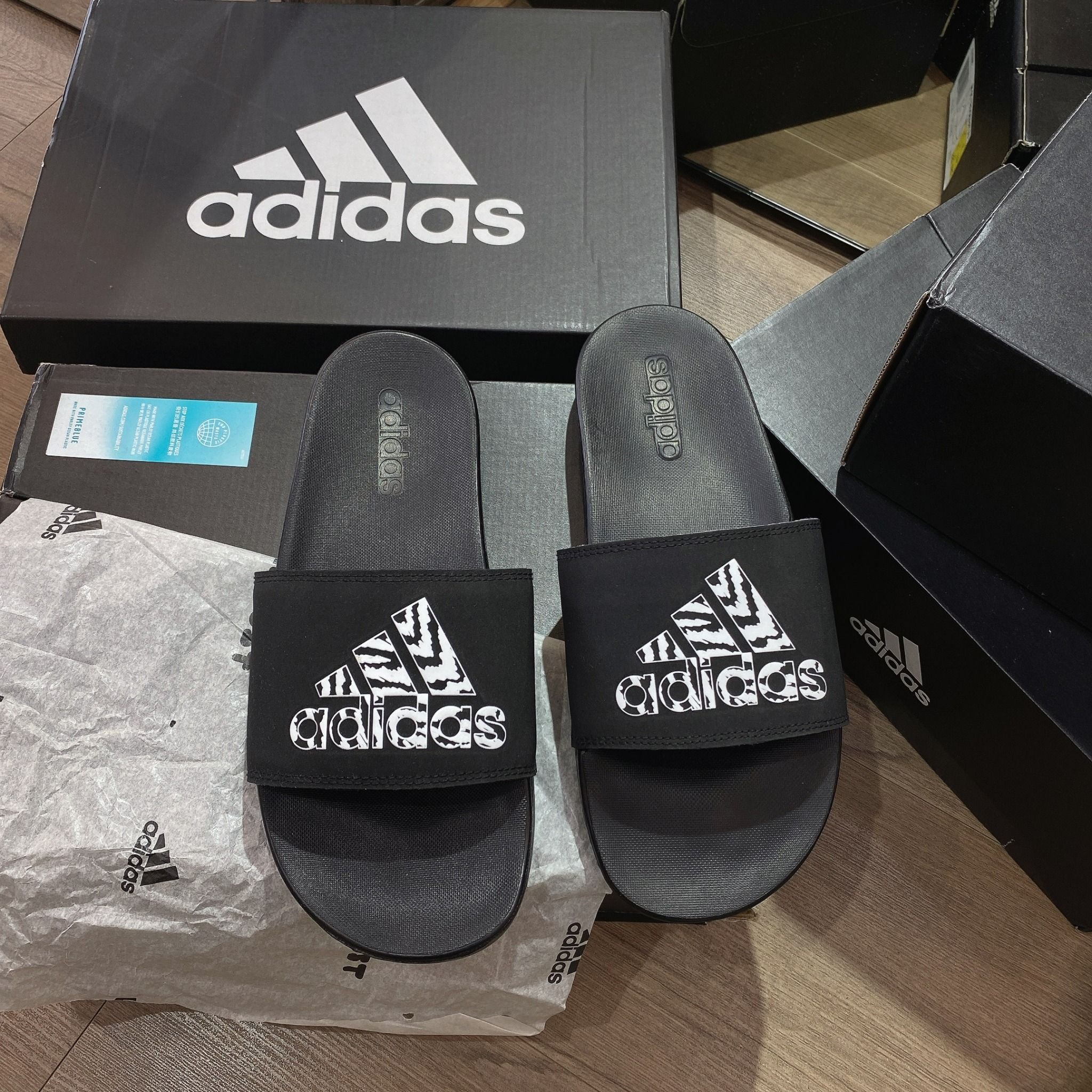 0553 - HÀNG CHÍNH HÃNG - DÉP QUAI NGANG ADIDAS CLOUDFOAM COMFORT MÀU NGỰA VẰN - CODE: GZ2916