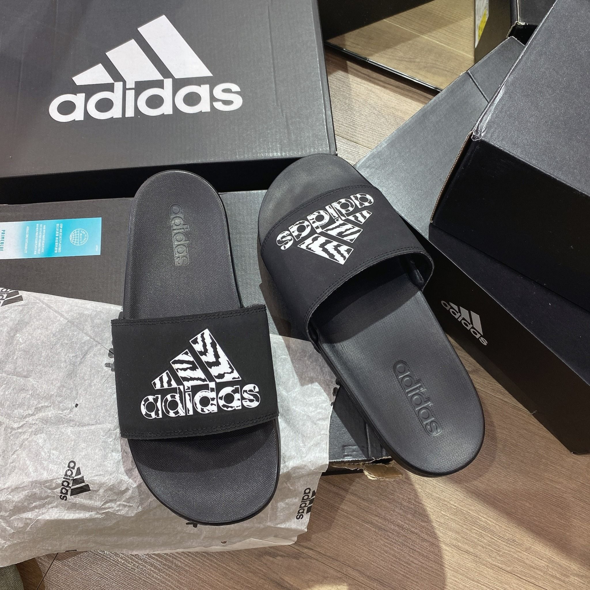 0553 - HÀNG CHÍNH HÃNG - DÉP QUAI NGANG ADIDAS CLOUDFOAM COMFORT MÀU NGỰA VẰN - CODE: GZ2916