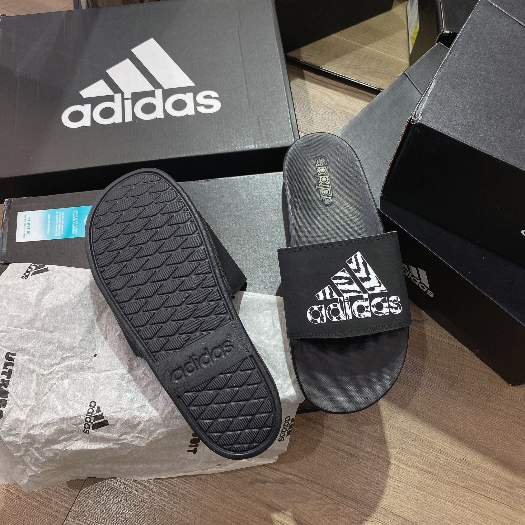 0553 - HÀNG CHÍNH HÃNG - DÉP QUAI NGANG ADIDAS CLOUDFOAM COMFORT MÀU NGỰA VẰN - CODE: GZ2916