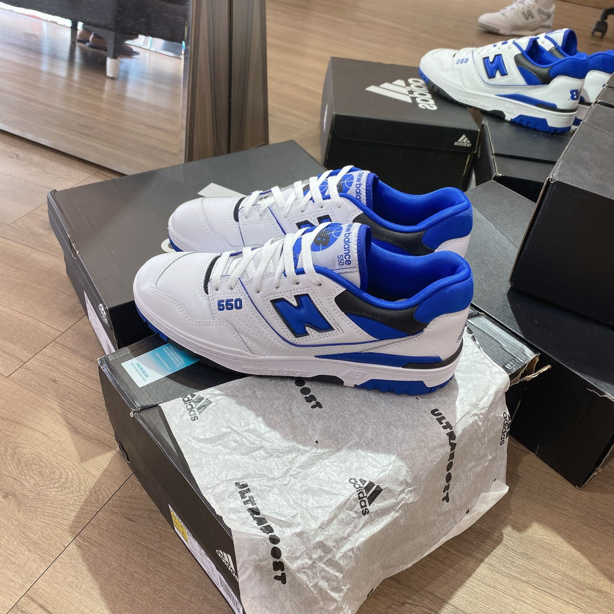 0548 - HÀNG CHÍNH HÃNG - GIÀY NEW BALANCE 550 MÀU XANH TRẮNG - *BLUE/WHITE* - CODE: BB550SN1