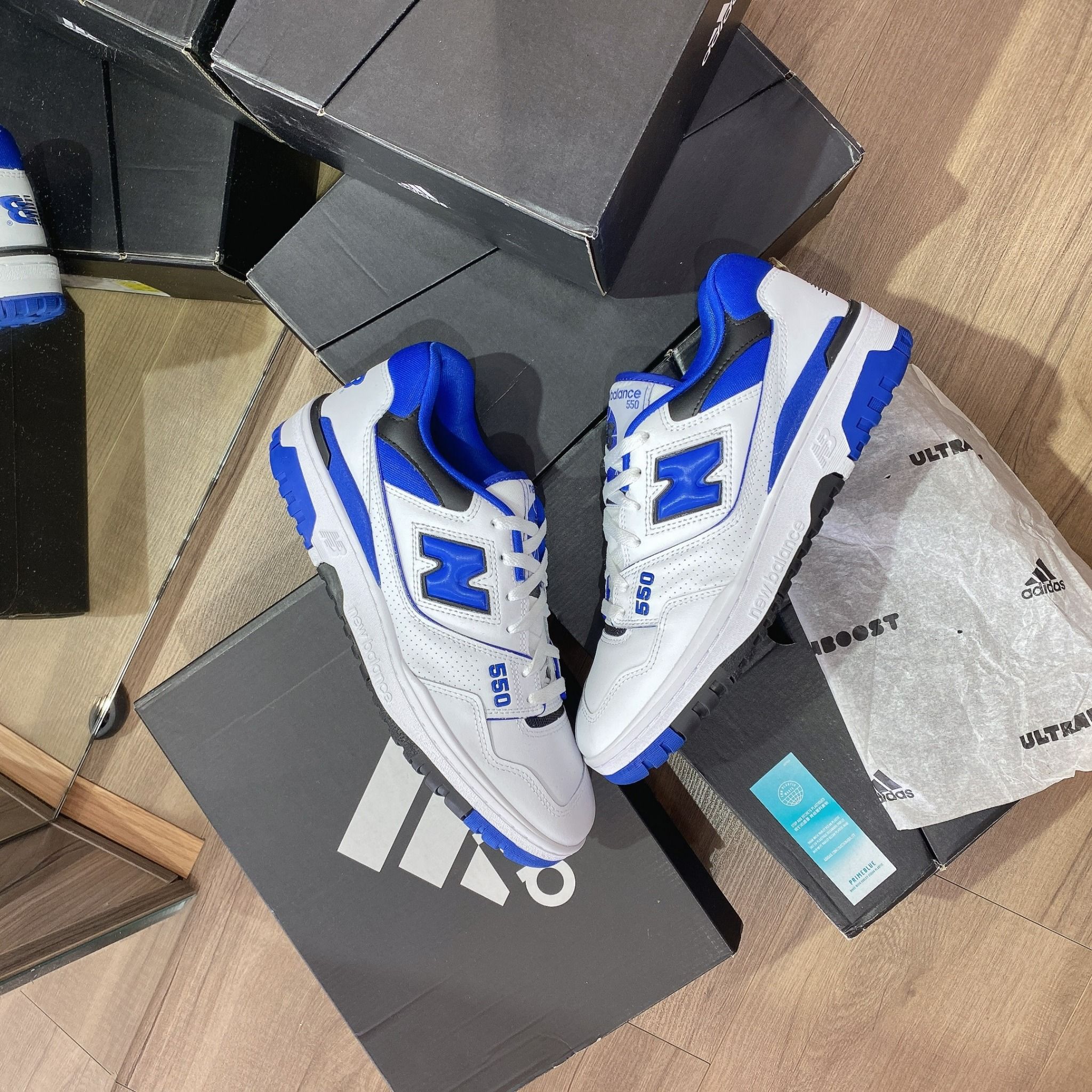 0548 - HÀNG CHÍNH HÃNG - GIÀY NEW BALANCE 550 MÀU XANH TRẮNG - *BLUE/WHITE* - CODE: BB550SN1