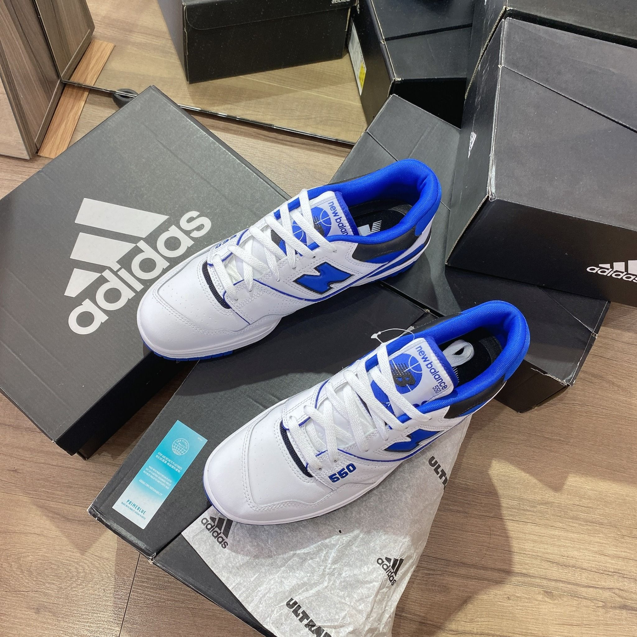 0548 - HÀNG CHÍNH HÃNG - GIÀY NEW BALANCE 550 MÀU XANH TRẮNG - *BLUE/WHITE* - CODE: BB550SN1