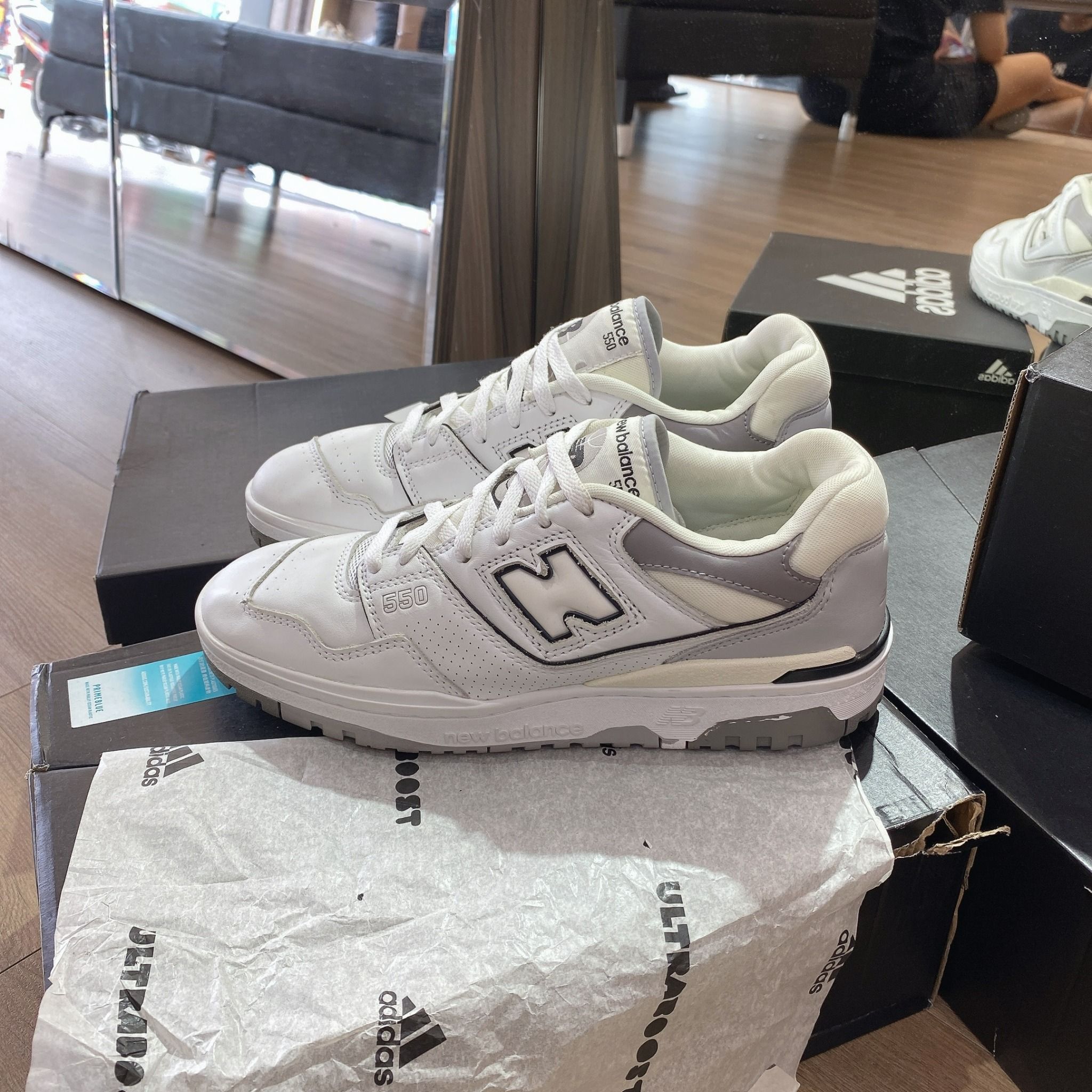 0552 - HÀNG CHÍNH HÃNG - GIÀY NEW BALANCE 550 MÀU XÁM VINTAGE - *GREY/CREAM* - CODE: