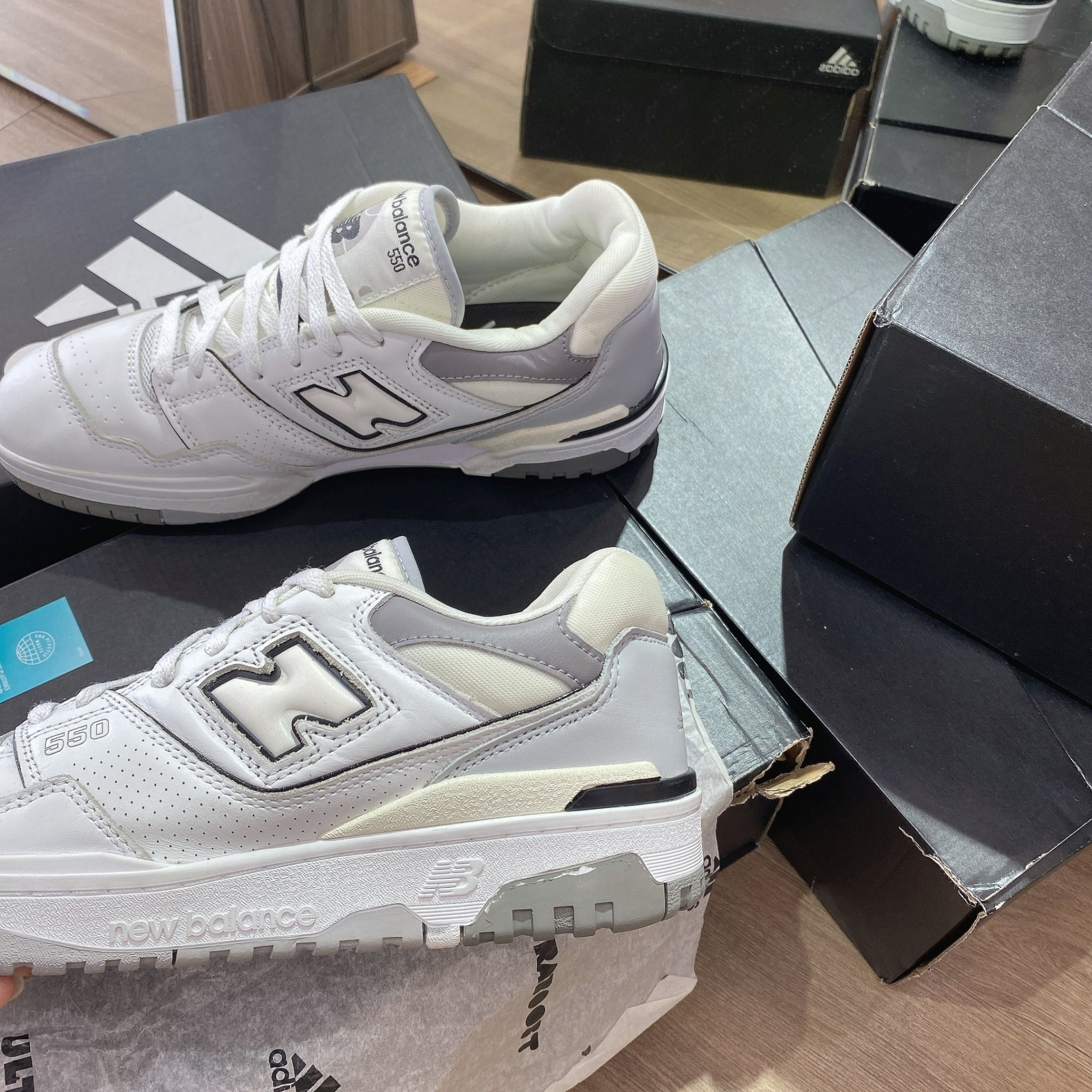 0552 - HÀNG CHÍNH HÃNG - GIÀY NEW BALANCE 550 MÀU XÁM VINTAGE - *GREY/CREAM* - CODE: