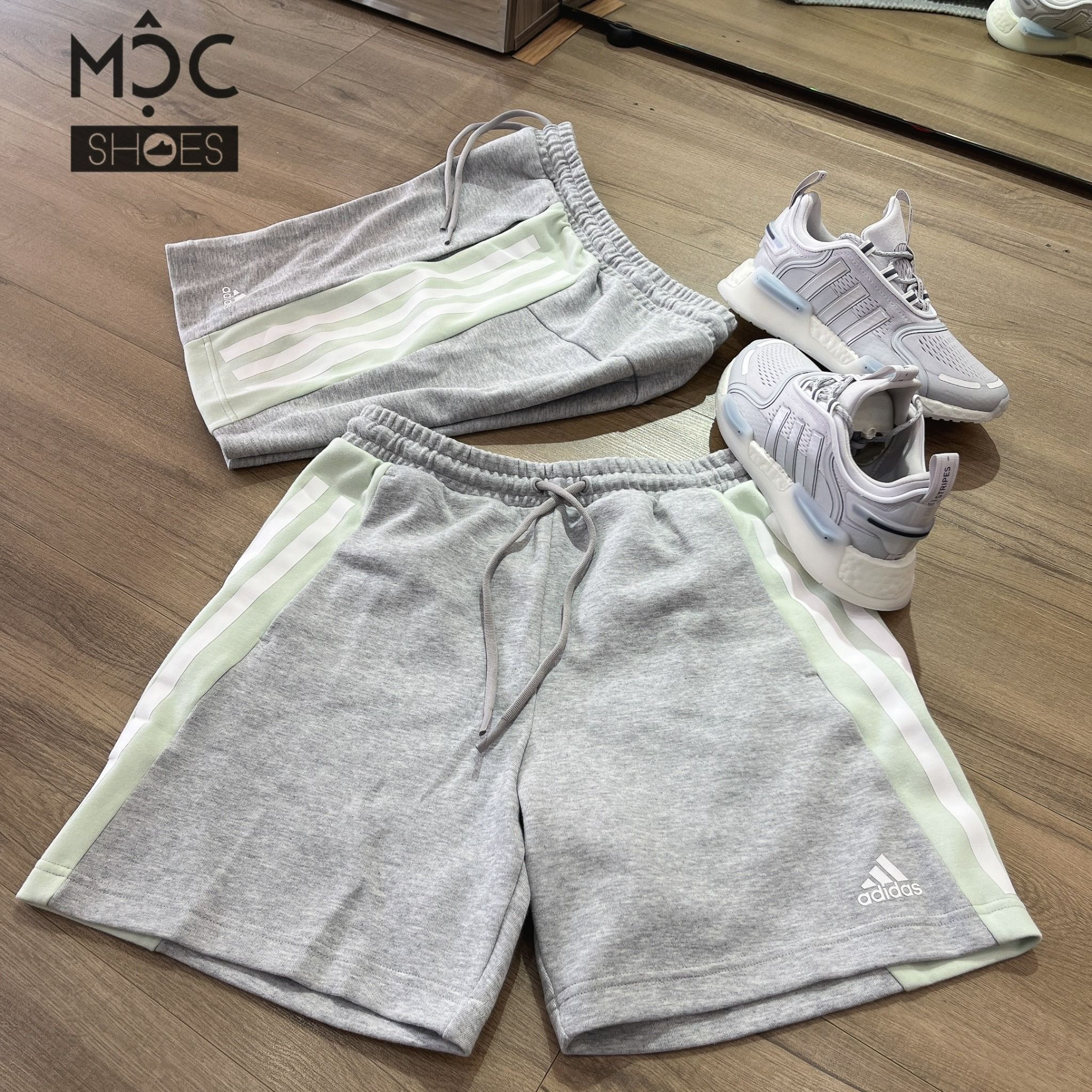 0556 - HÀNG CHÍNH HÃNG - QUẦN ĐÙI SHORT ADIDAS 3 SỌC FUTURE ICONS MÀU XÁM - *GREY* - CODE: HK4553