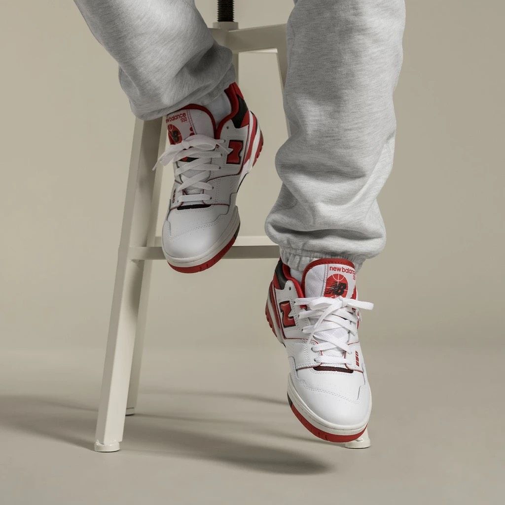 0547 - HÀNG CHÍNH HÃNG - GIÀY NEW BALANCE 550 WHITE TEAM RED - *RED/WHITE* - CODE: BB550SE1