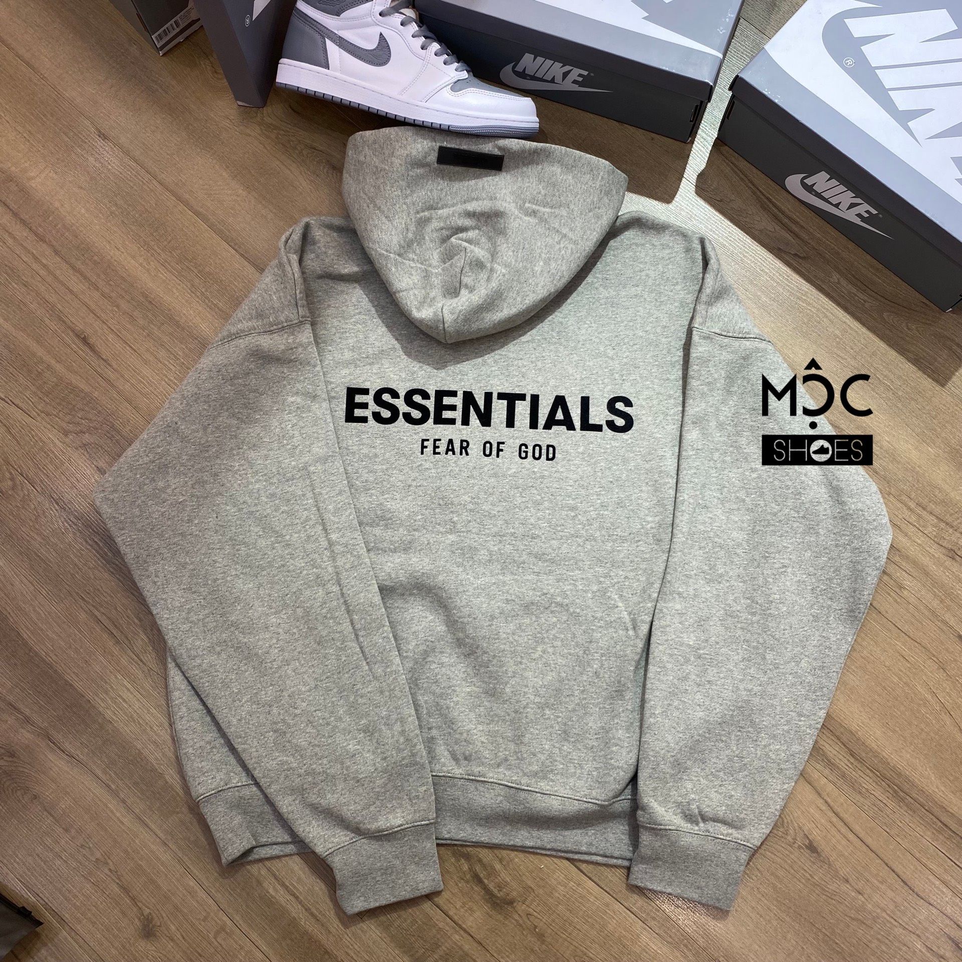 0559 - HÀNG CHÍNH HÃNG - ÁO HOODIE ESSENTIAL FEAR OF GOD MÀU DARK OATMEAL - *XÁM/GREY* - SS22