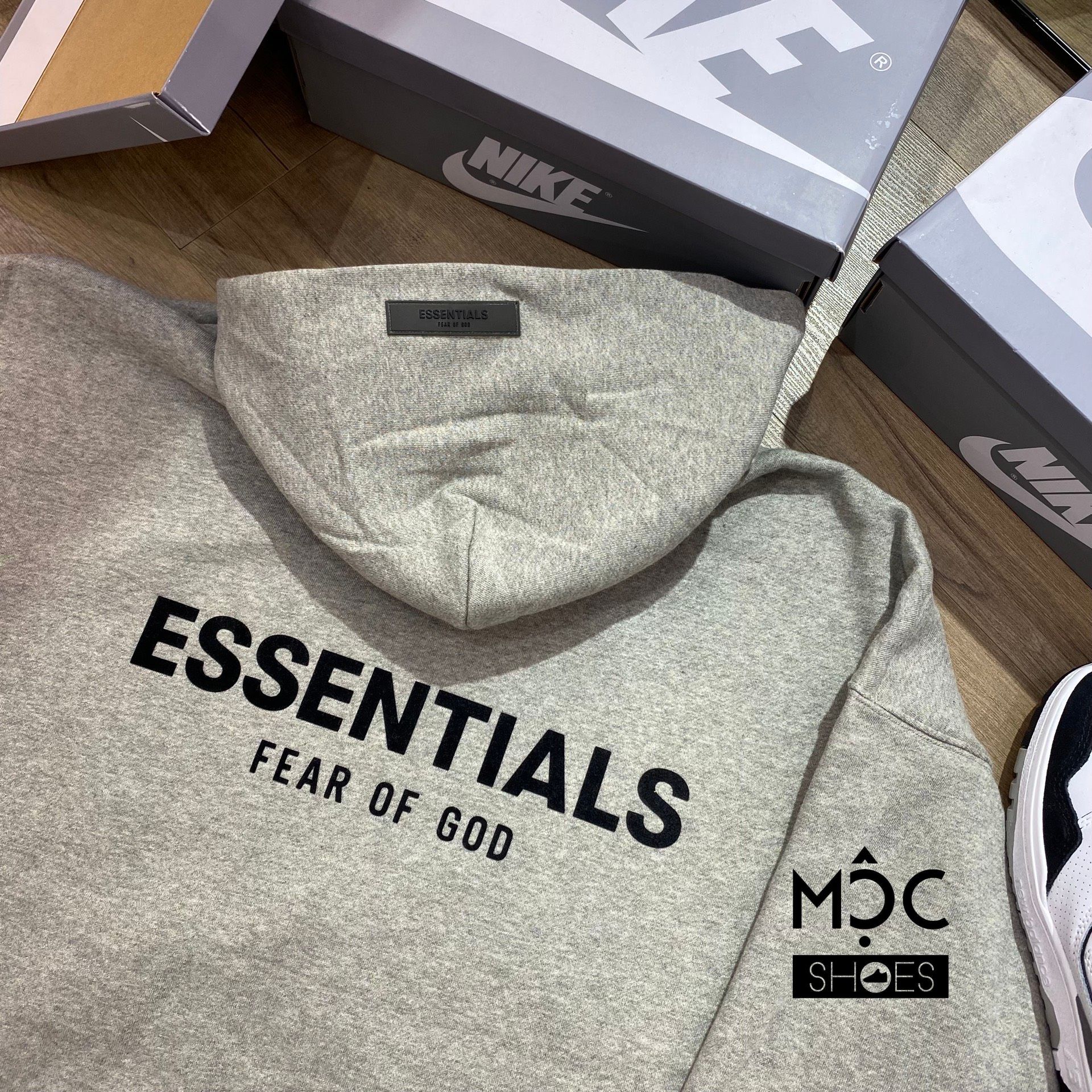 0559 - HÀNG CHÍNH HÃNG - ÁO HOODIE ESSENTIAL FEAR OF GOD MÀU DARK OATMEAL - *XÁM/GREY* - SS22