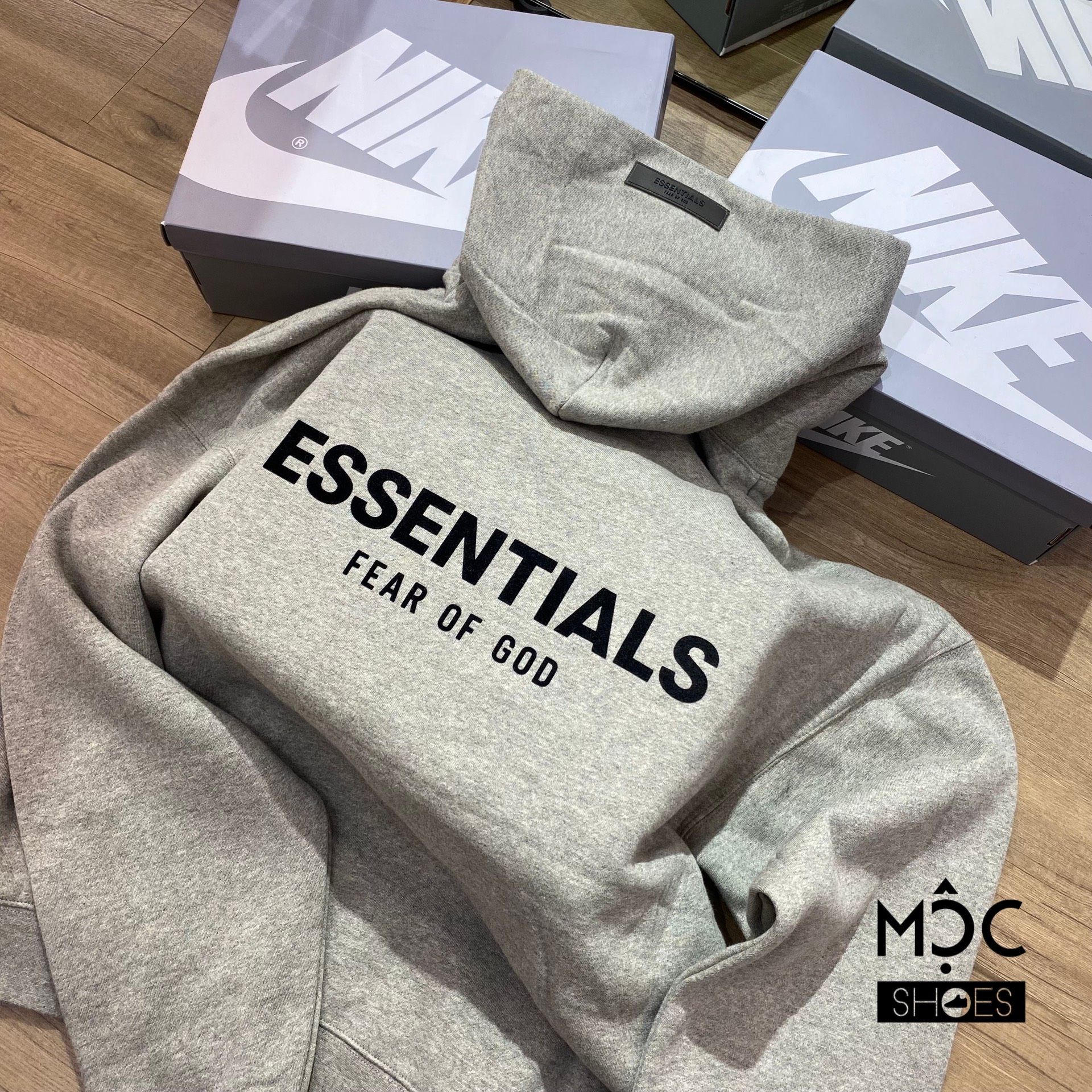 0559 - HÀNG CHÍNH HÃNG - ÁO HOODIE ESSENTIAL FEAR OF GOD MÀU DARK OATMEAL - *XÁM/GREY* - SS22
