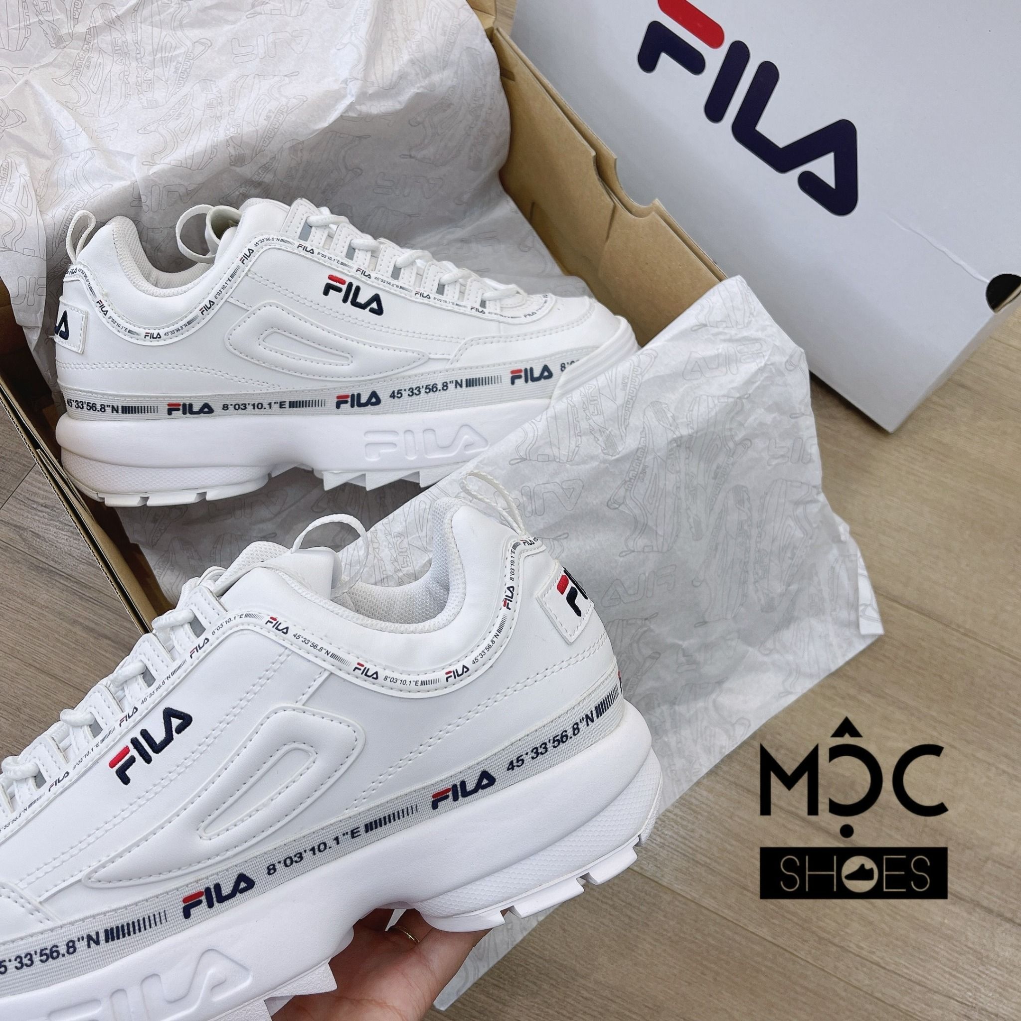 0579 - HÀNG CHÍNH HÃNG - GIÀY FILA DISRUPTOR 2 DOUBLE TAPE - Code: 1GM00848_WWT-1