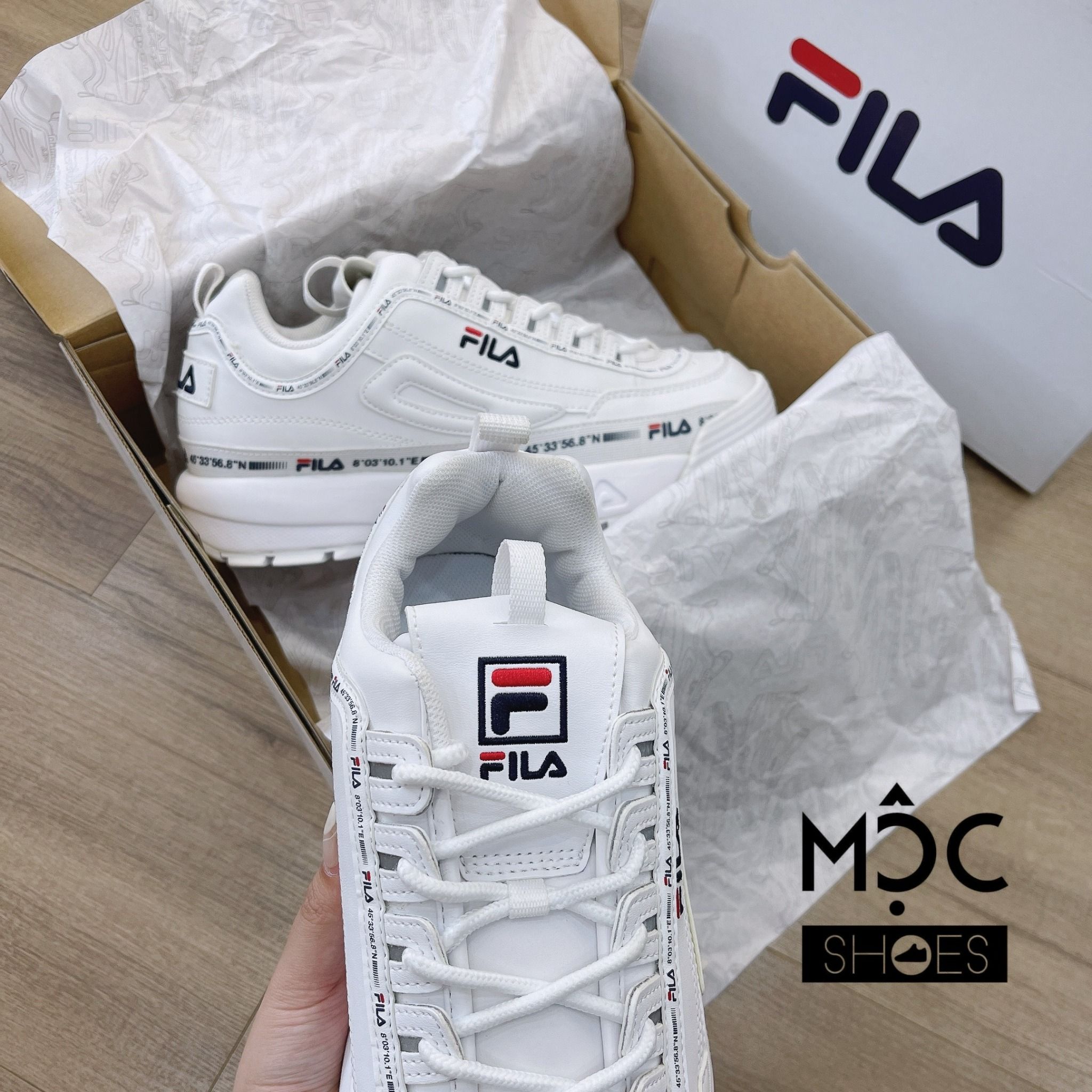 0579 - HÀNG CHÍNH HÃNG - GIÀY FILA DISRUPTOR 2 DOUBLE TAPE - Code: 1GM00848_WWT-1