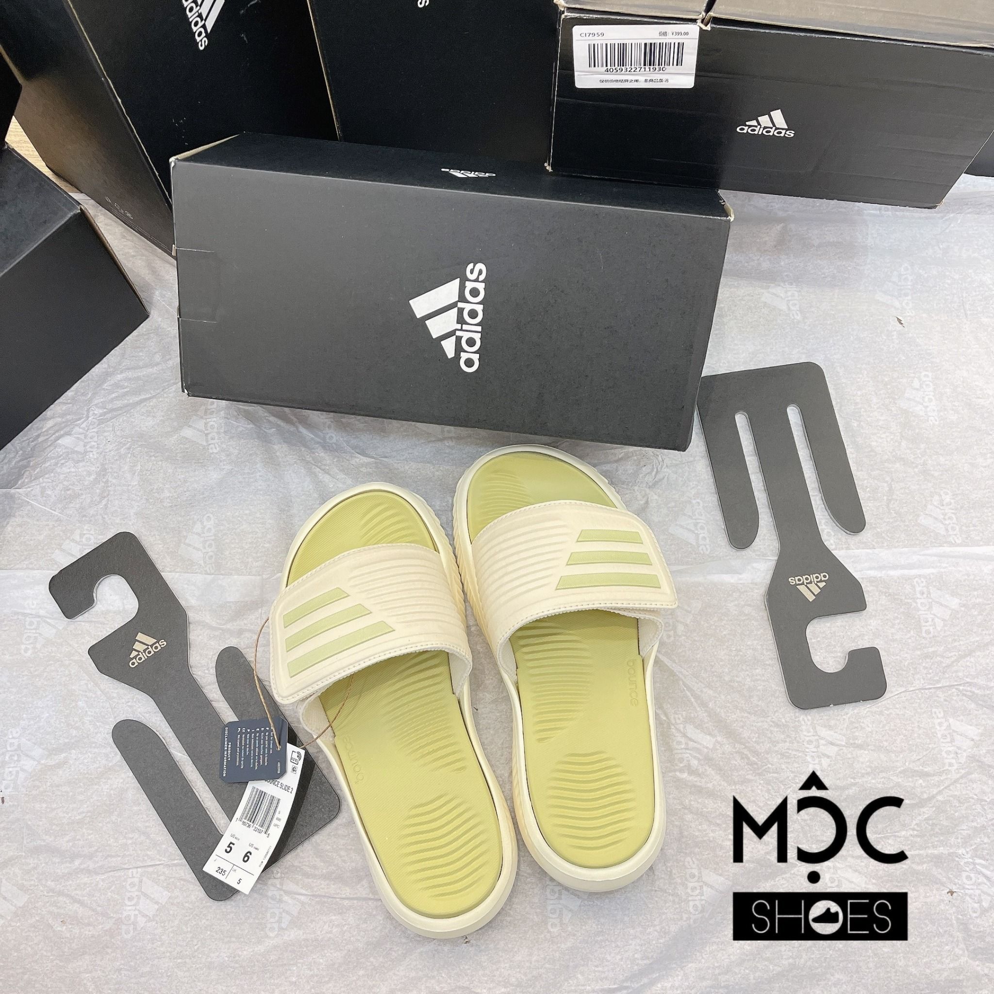 0572 - HÀNG CHÍNH HÃNG - DÉP QUAI NGANG ADIDAS ALPHA BOUNCE 2.0 MÀU SANDY BEIGE - *BEIGE* - CODE: GY9418