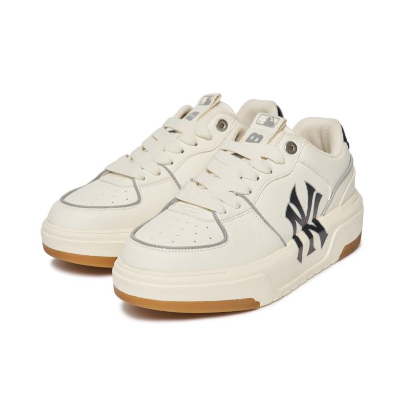0575 - HÀNG CHÍNH HÃNG - GIÀY MLB CHUNKY LINER NEW YORK YANKEE MÀU VINTAGE KEM -*CREAM* - CODE: 3ASXCA12N - 50IVS