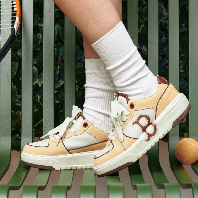 0588 - HÀNG CHÍNH HÃNG - GIÀY MLB CHUNKY LINER BOSTON RED SOX MÀU LATTE BE - *BEIGE* - CODE: 3ASXCA12N - 50BGS