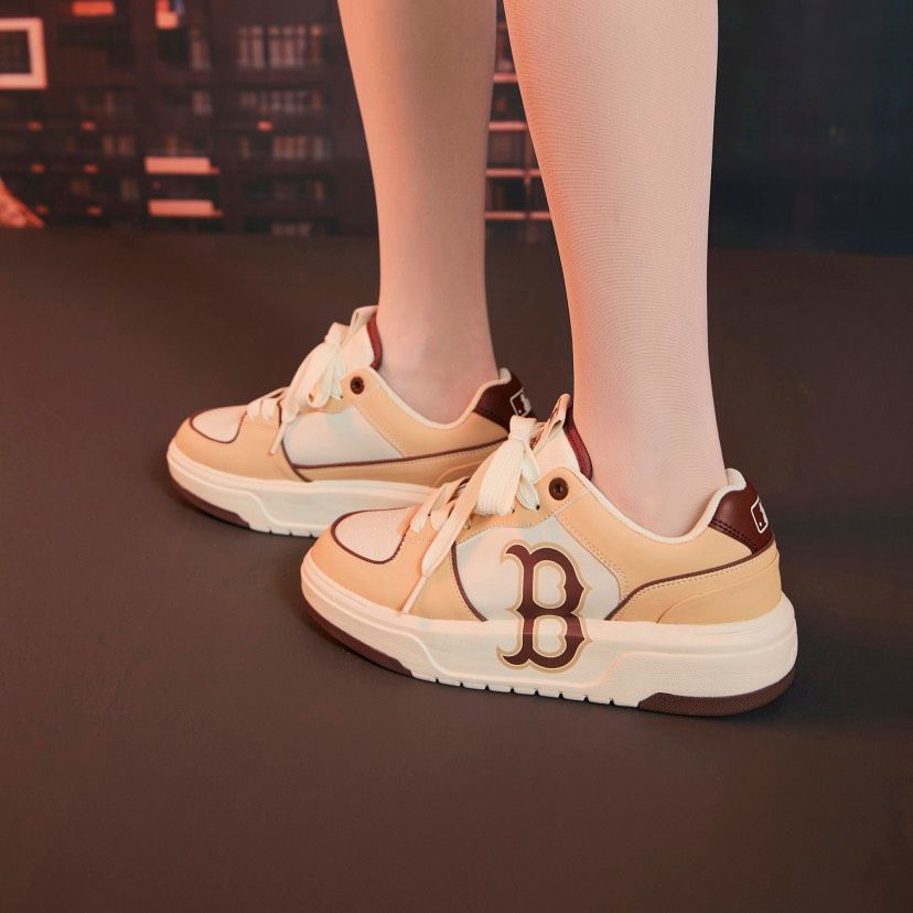 0588 - HÀNG CHÍNH HÃNG - GIÀY MLB CHUNKY LINER BOSTON RED SOX MÀU LATTE BE - *BEIGE* - CODE: 3ASXCA12N - 50BGS