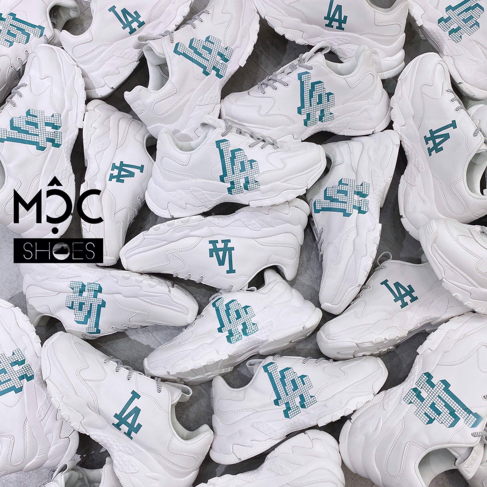 0582 - HÀNG CHÍNH HÃNG - GIÀY SNEAKER MLB BIG BALL CHUNKY LA 3D BLOCK 2022 MÀU TRẮNG - *WHITE/MINT* - CODE: 32SHCD111
