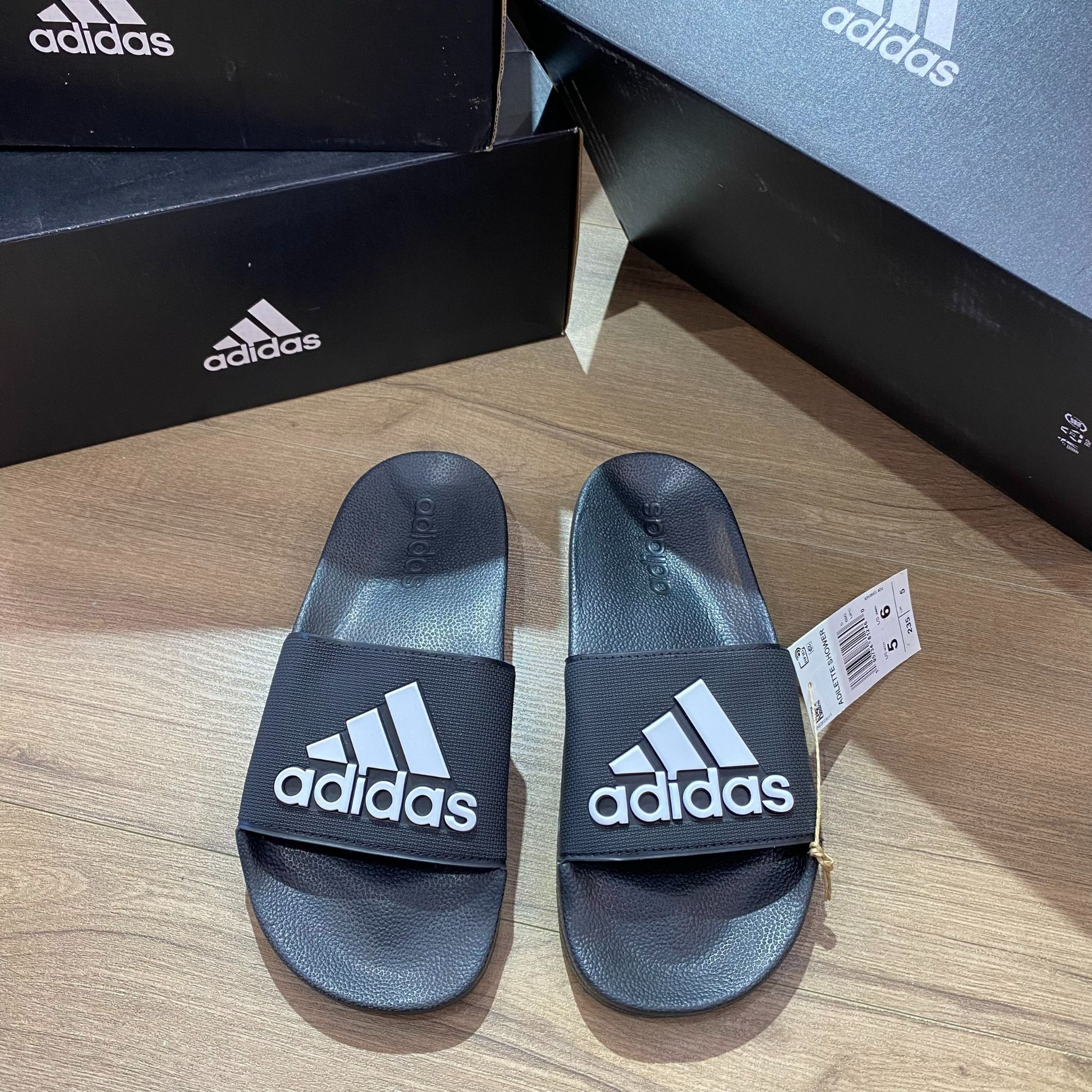 0583 - HÀNG CHÍNH HÃNG - DÉP ADIDAS ADILLETE SHOWER BIG LOGO LITE MÀU ĐEN - *BLACK* - CODE: GZ3779