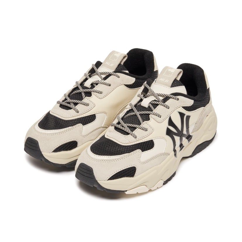 0610 - HÀNG CHÍNH HÃNG - GIÀY SNEAKER MLB CHUNKY LITE NEW YORK MÀU ĐEN - *BLACK/BEIGE* - CODE: 3ASHC311N - 50BKS