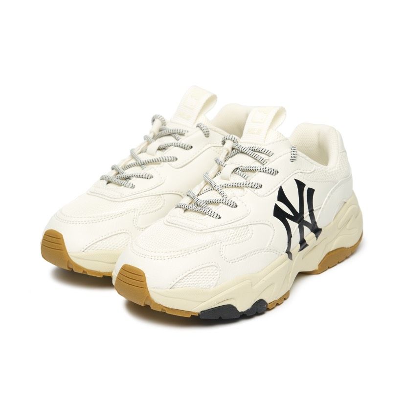 0612 - HÀNG CHÍNH HÃNG - GIÀY SNEAKER MLB CHUNKY LITE NEW YORK MÀU TRẮNG ĐẾ GUM - *WHITE/GUM* - CODE: 3ASHC311N - 50WHS