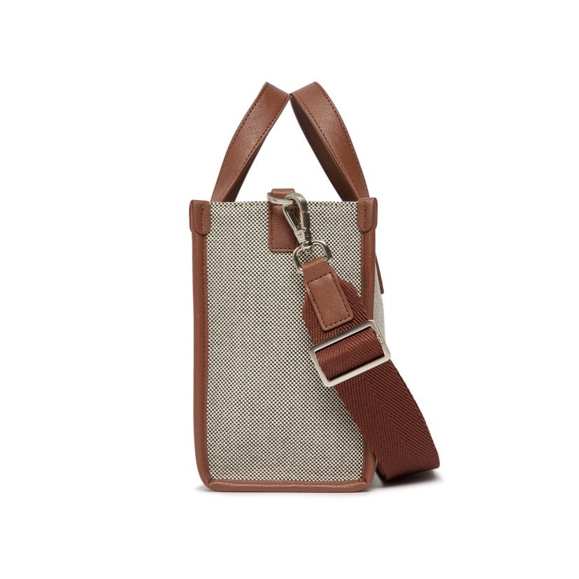 0636 - HÀNG CHÍNH HÃNG - TÚI ĐEO CHÉO MLB SMALL TOTE BASIC LOGO CANVAS BOSTON MÀU NÂU - *BROWN* - CODE: 3AORS062N-43BRD
