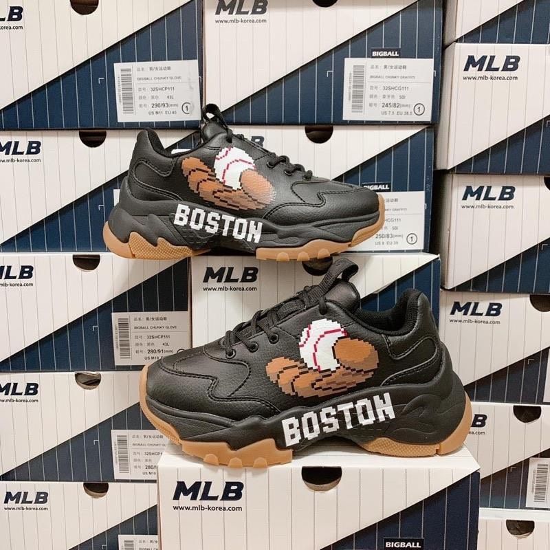 0639 - HÀNG CHÍNH HÃNG - GIÀY SNEAKER MLB BIG BALL CHUNKY BOSTON GLOVES MÀU ĐEN ĐẾ GUM - *BLACK/GUM* - CODE: 32SHCP111-43L