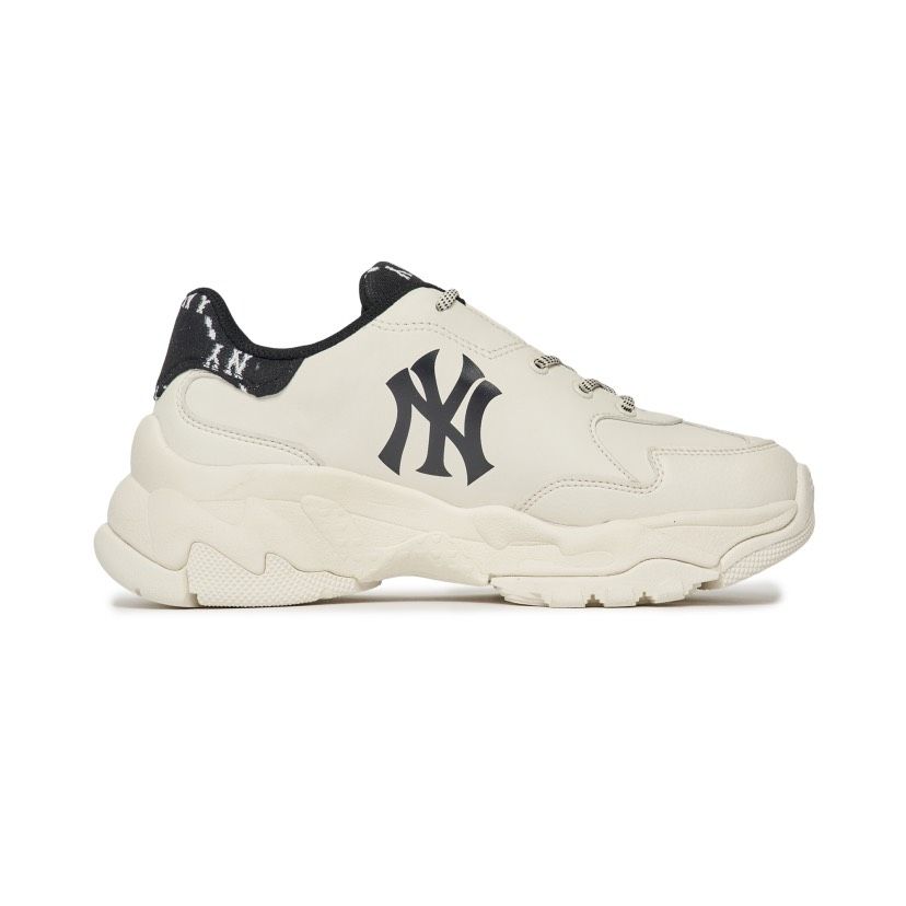 0658 - HÀNG CHÍNH HÃNG - GIÀY MLB BIGBALL CHUNKY DIAMOND MONOGRAM NEW YORK YANKEE MÀU KEM - *CREAM* - CODE: 3ASHCDM2N-50BKS
