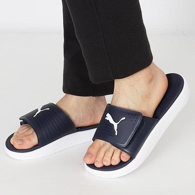 0669 - HÀNG CHÍNH HÃNG - DÉP QUAI DÁN PUMA SOFTRIDE MÀU XANH NAVY - *NAVY/WHITE* - CODE: 382112-06