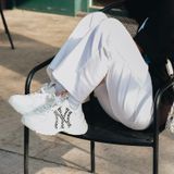  0751 - HÀNG CHÍNH HÃNG - GIÀY MLB BIGBALL CHUNKY MONO LT NEW YORK YANKEE MÀU TRẮNG - *WHITE/BLACK* - CODE: 3ASHCM01N-50WHS 