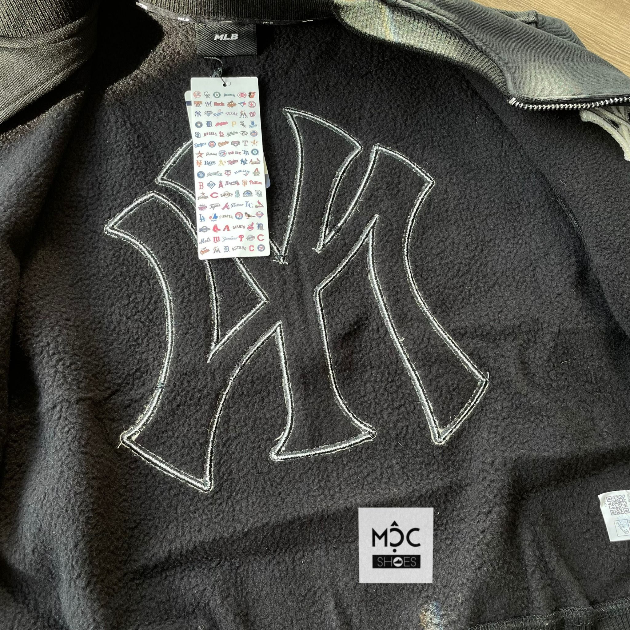 0718 - HÀNG CHÍNH HÃNG - ÁO KHOÁC BOMBER MLB JERSEY BIG LOGO NEW YORK MÀU ĐEN 2023 - *BLACK* - CODE: