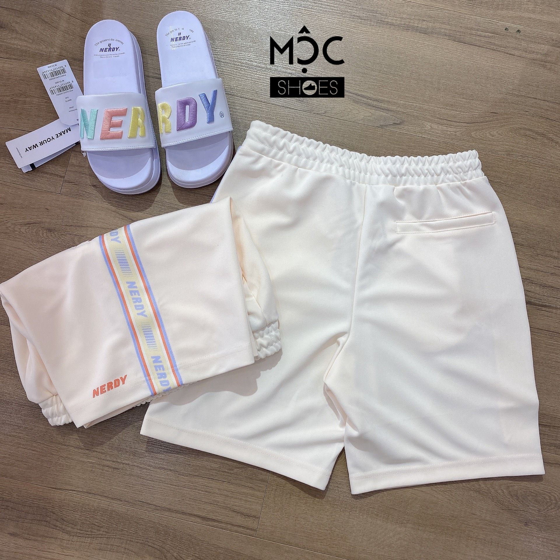 0709 - HÀNG CHÍNH HÃNG - QUẦN SHORT ĐÙI NERDY LINE MÀU BE CAM 2022 - *ORANGE/BEIGE* - CODE
