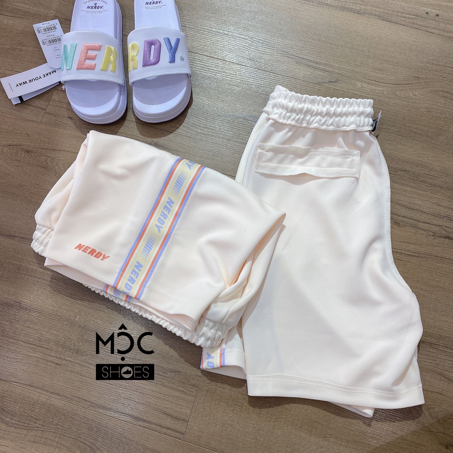 0709 - HÀNG CHÍNH HÃNG - QUẦN SHORT ĐÙI NERDY LINE MÀU BE CAM 2022 - *ORANGE/BEIGE* - CODE