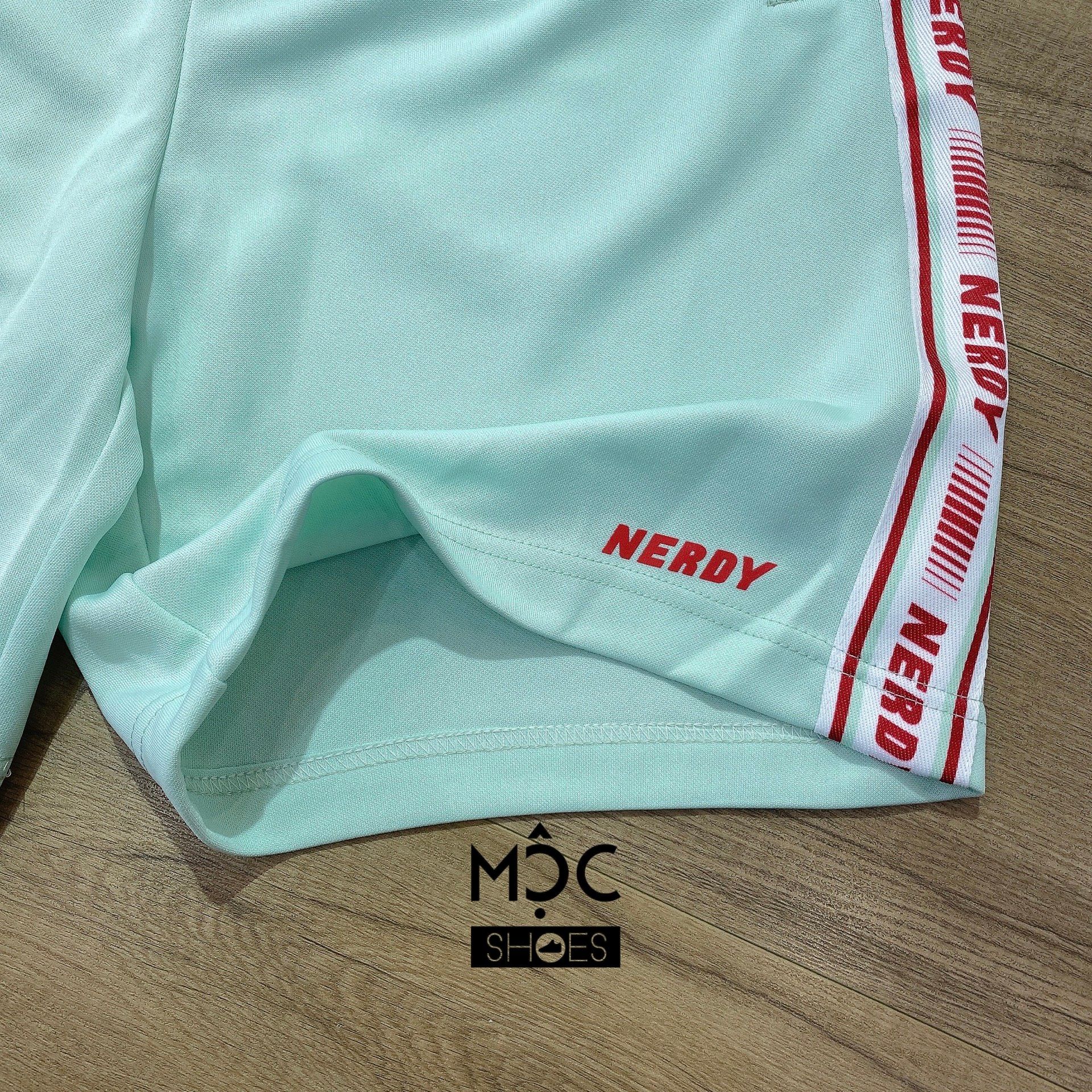 0710 - HÀNG CHÍNH HÃNG - QUẦN SHORT ĐÙI NERDY LINE MÀU XANH MINT 2022 - *MINT/RED* - CODE