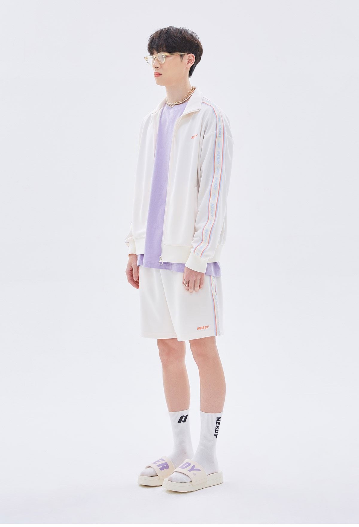 0709 - HÀNG CHÍNH HÃNG - QUẦN SHORT ĐÙI NERDY LINE MÀU BE CAM 2022 - *ORANGE/BEIGE* - CODE