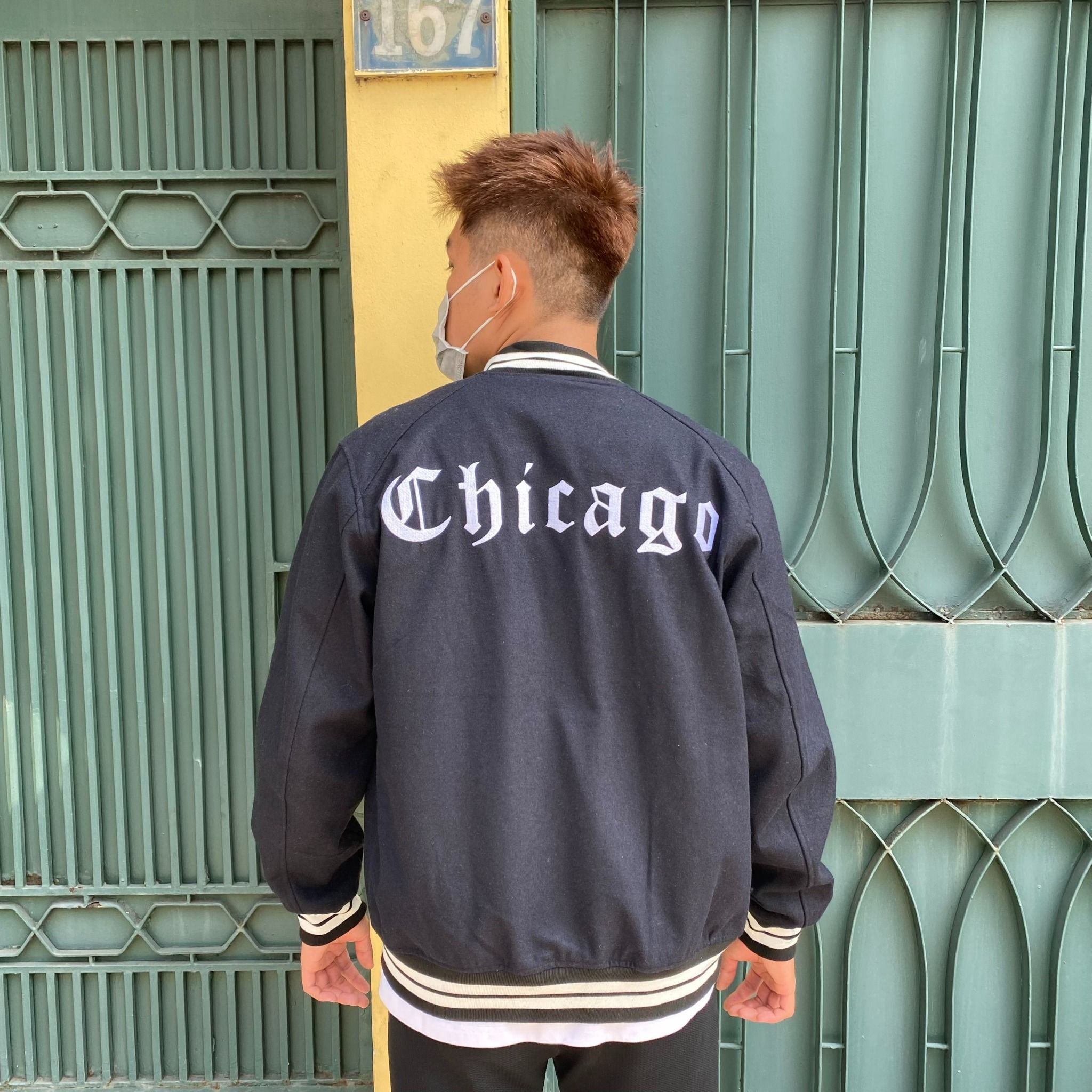 0719 - HÀNG CHÍNH HÃNG - ÁO KHOÁC BÓNG CHÀY VARSITY MARTINY X MLB CHICAGO MÀU XANH NAVY 2022 - *NAVY*