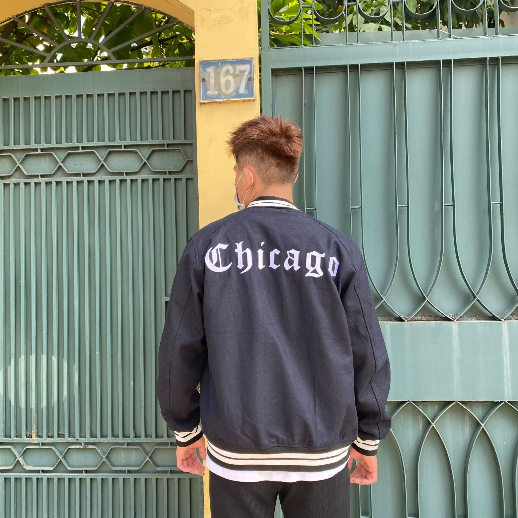 0719 - HÀNG CHÍNH HÃNG - ÁO KHOÁC BÓNG CHÀY VARSITY MARTINY X MLB CHICAGO MÀU XANH NAVY 2022 - *NAVY*