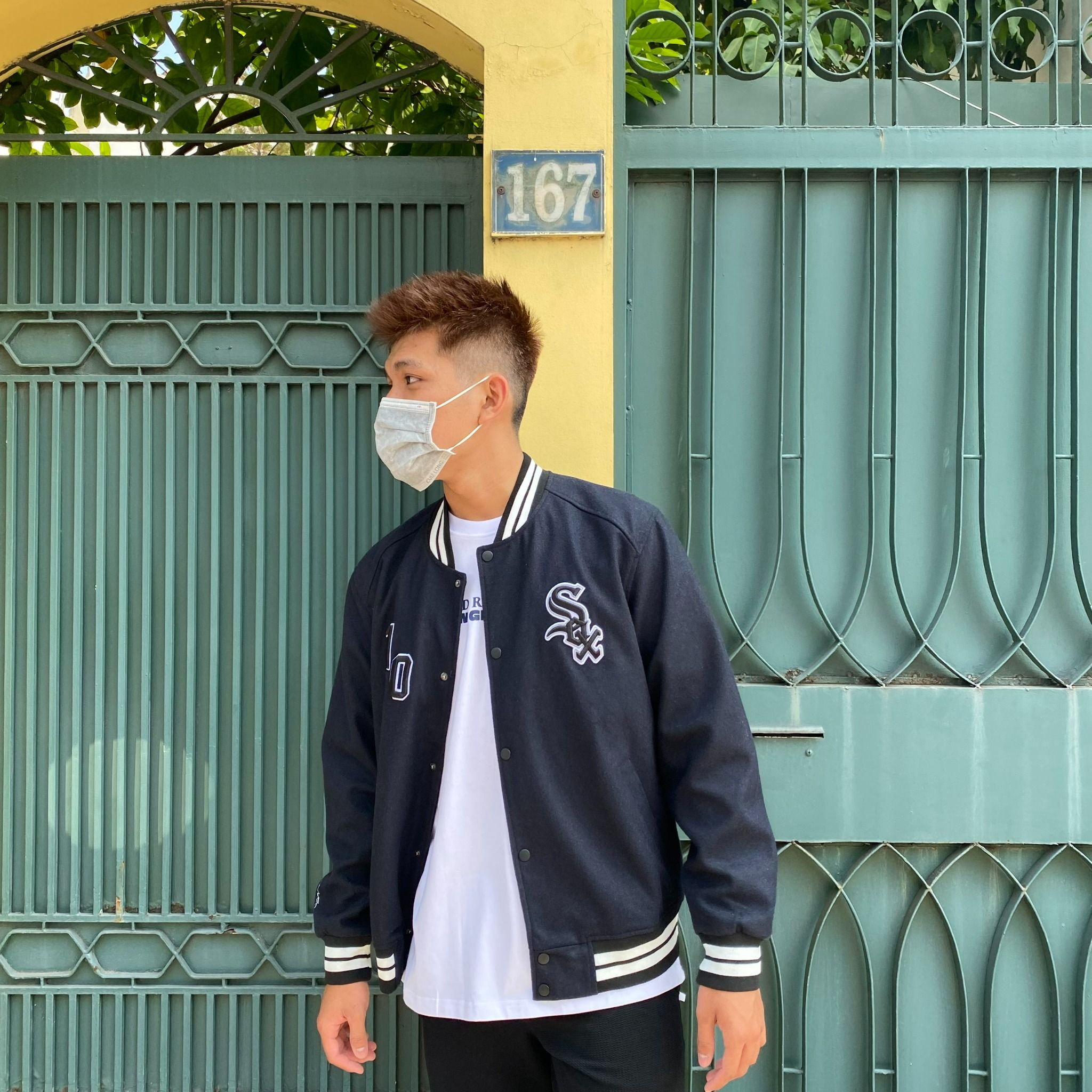 0719 - HÀNG CHÍNH HÃNG - ÁO KHOÁC BÓNG CHÀY VARSITY MARTINY X MLB CHICAGO MÀU XANH NAVY 2022 - *NAVY*