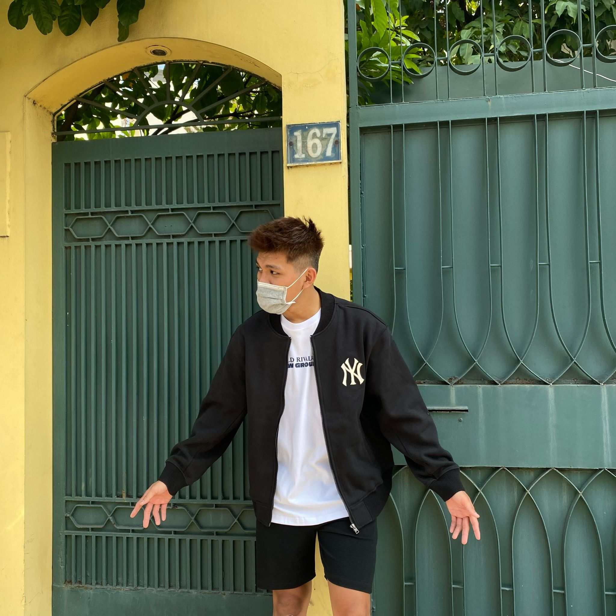 0718 - HÀNG CHÍNH HÃNG - ÁO KHOÁC BOMBER MLB JERSEY BIG LOGO NEW YORK MÀU ĐEN 2023 - *BLACK* - CODE: