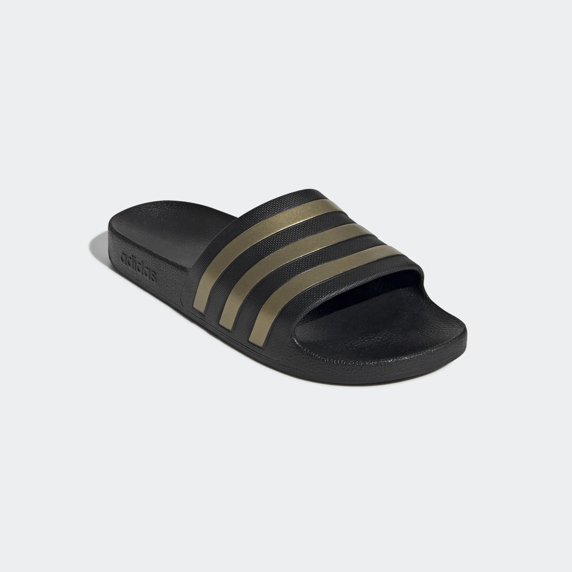 0735 - HÀNG CHÍNH HÃNG - DÉP ĐÚC ADIDAS AQUA SLIDE - MÀU ĐEN SỌC VÀNG GOLD - *BLACK/GOLD* - CODE: EG1758