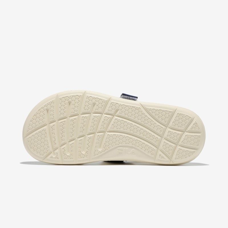 0740 - HÀNG CHÍNH HÃNG - GIÀY QUAI HẬU SANDAL FILA SURFY MÀU KEM SỌC ĐỎ XANH - *CREAM/RED/BLUE* - CODE: 1SM01583D - 121