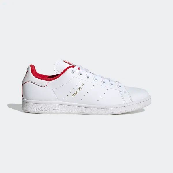 0746 - HÀNG CHÍNH HÃNG - GIÀY ADIDAS STAN SMITH MÀU TRẮNG LÓT ĐỎ - *WHITE/RED* - CODE: GX4463
