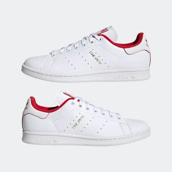 0746 - HÀNG CHÍNH HÃNG - GIÀY ADIDAS STAN SMITH MÀU TRẮNG LÓT ĐỎ - *WHITE/RED* - CODE: GX4463