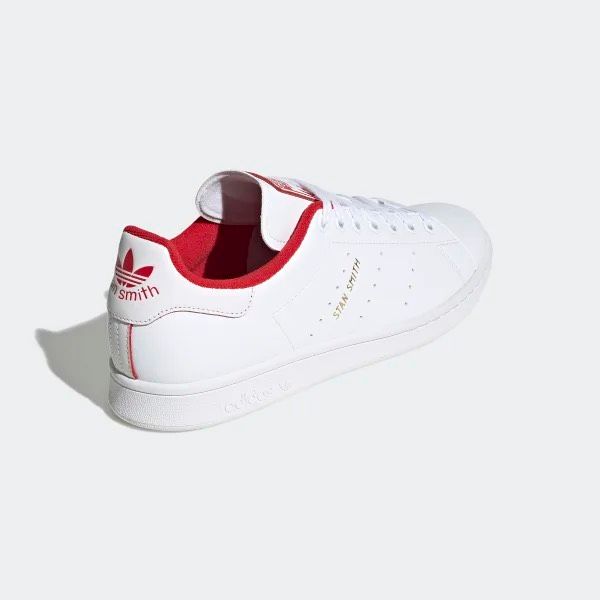 0746 - HÀNG CHÍNH HÃNG - GIÀY ADIDAS STAN SMITH MÀU TRẮNG LÓT ĐỎ - *WHITE/RED* - CODE: GX4463