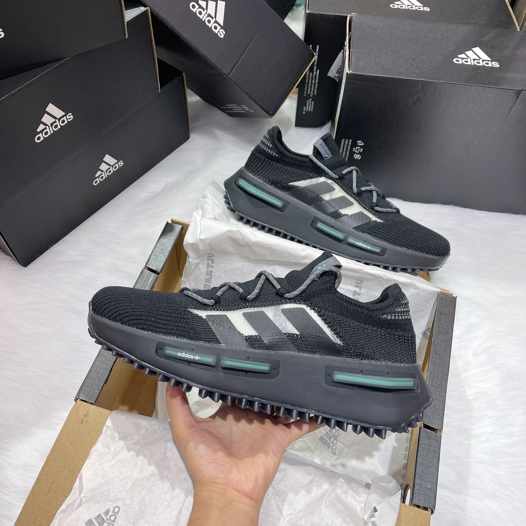0771 - HÀNG CHÍNH HÃNG - GIÀY ADIDAS NMD S1 BLACK ALTERED BLUE MÀU ĐEN - *BLACK* - CODE: HP5523