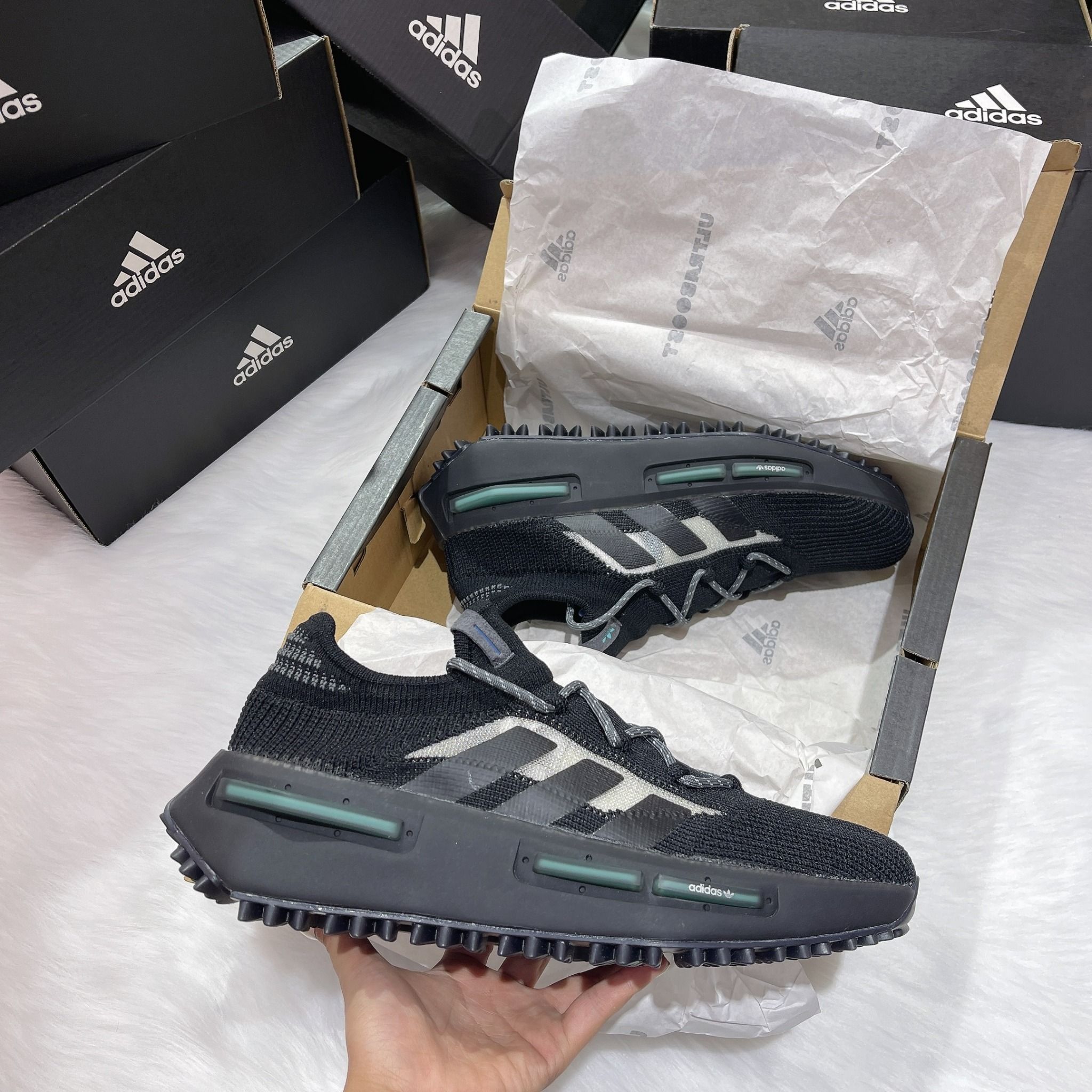 0771 - HÀNG CHÍNH HÃNG - GIÀY ADIDAS NMD S1 BLACK ALTERED BLUE MÀU ĐEN - *BLACK* - CODE: HP5523