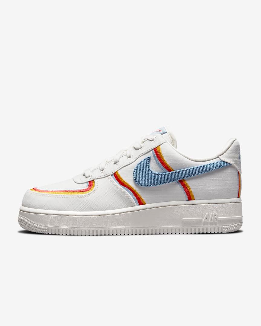 0764 - HÀNG CHÍNH HÃNG - GIÀY NIKE AIR FORCE 1 SAIL DENIM SWOOSH MÀU KEM - *CREAM* - CODE: DJ4655 133