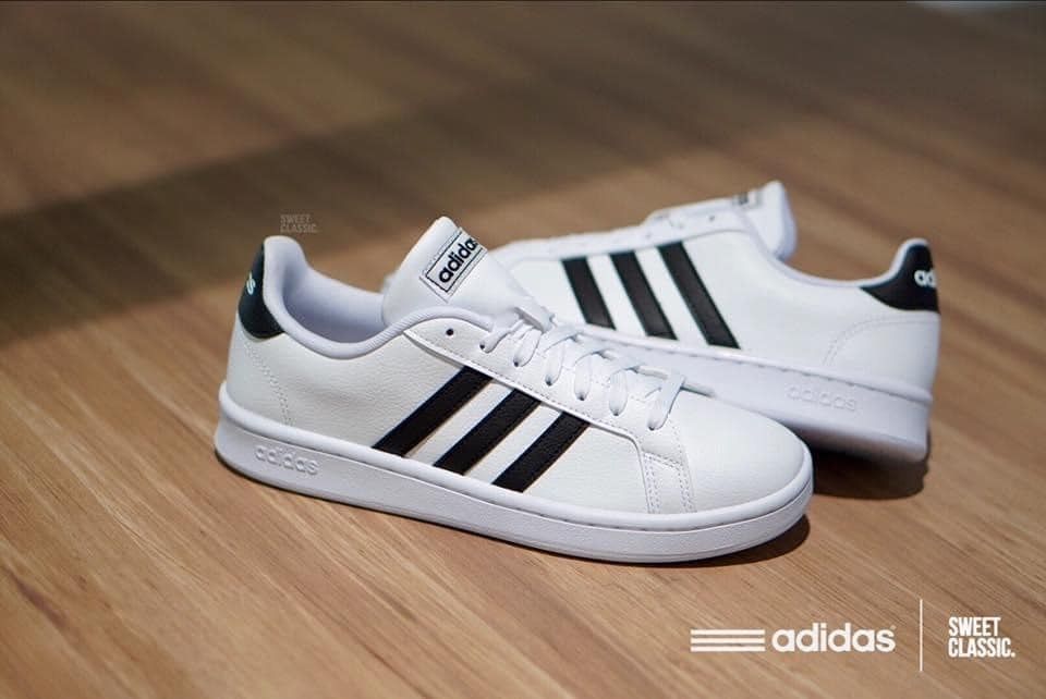 0793 - HÀNG CHÍNH HÃNG - GIÀY ADIDAS GRAND COURT MÀU TRẮNG SỌC ĐEN PANDA NAM - *WHITE/BLACK* - CODE: F36392