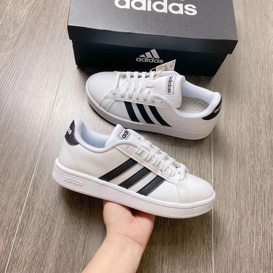 0793 - HÀNG CHÍNH HÃNG - GIÀY ADIDAS GRAND COURT MÀU TRẮNG SỌC ĐEN PANDA NAM - *WHITE/BLACK* - CODE: F36392