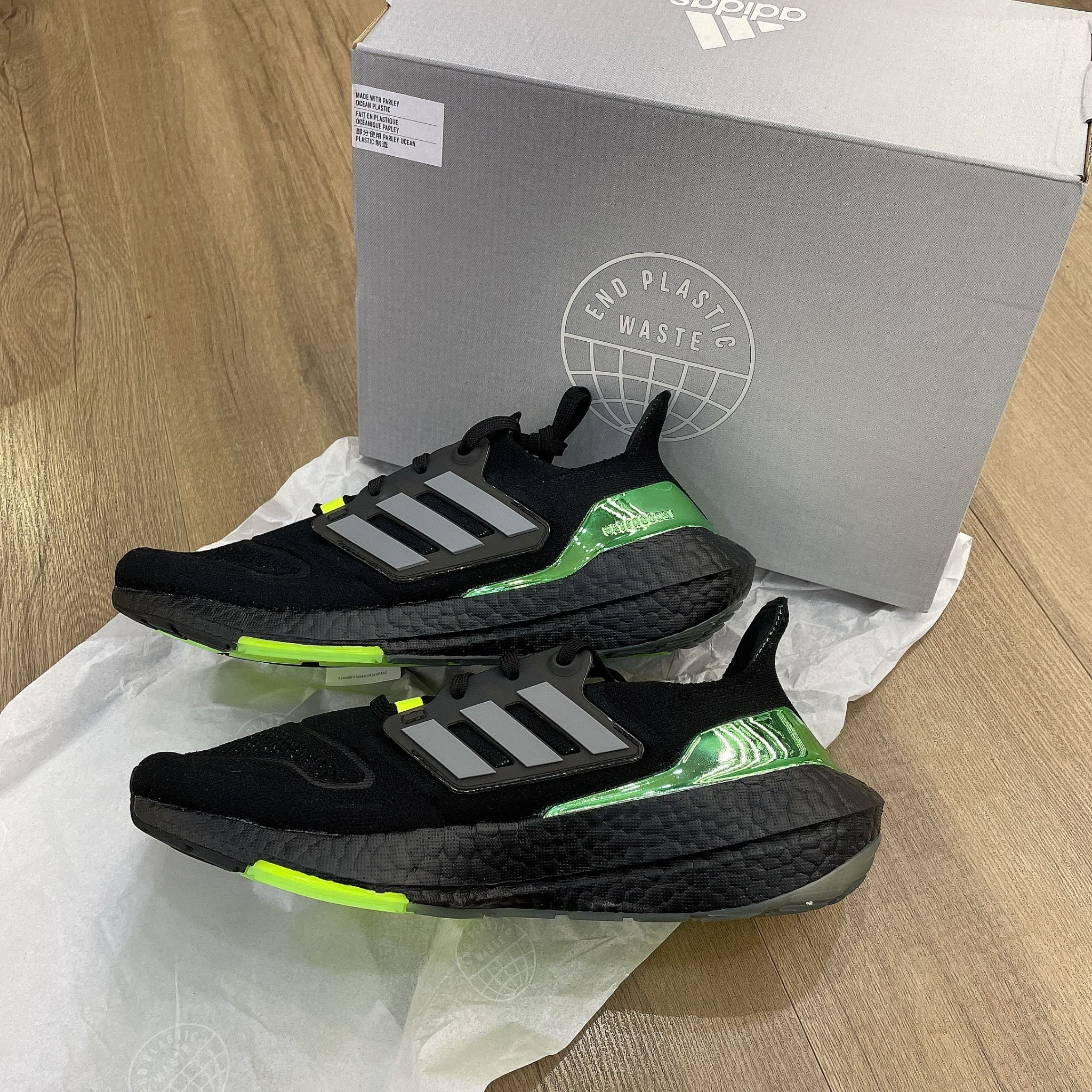 0798 - HÀNG CHÍNH HÃNG - GIÀY ADIDAS ULTRABOOST 22 ' IRON METALLIC' - *BLACK/GREEN* - CODE: FY0836