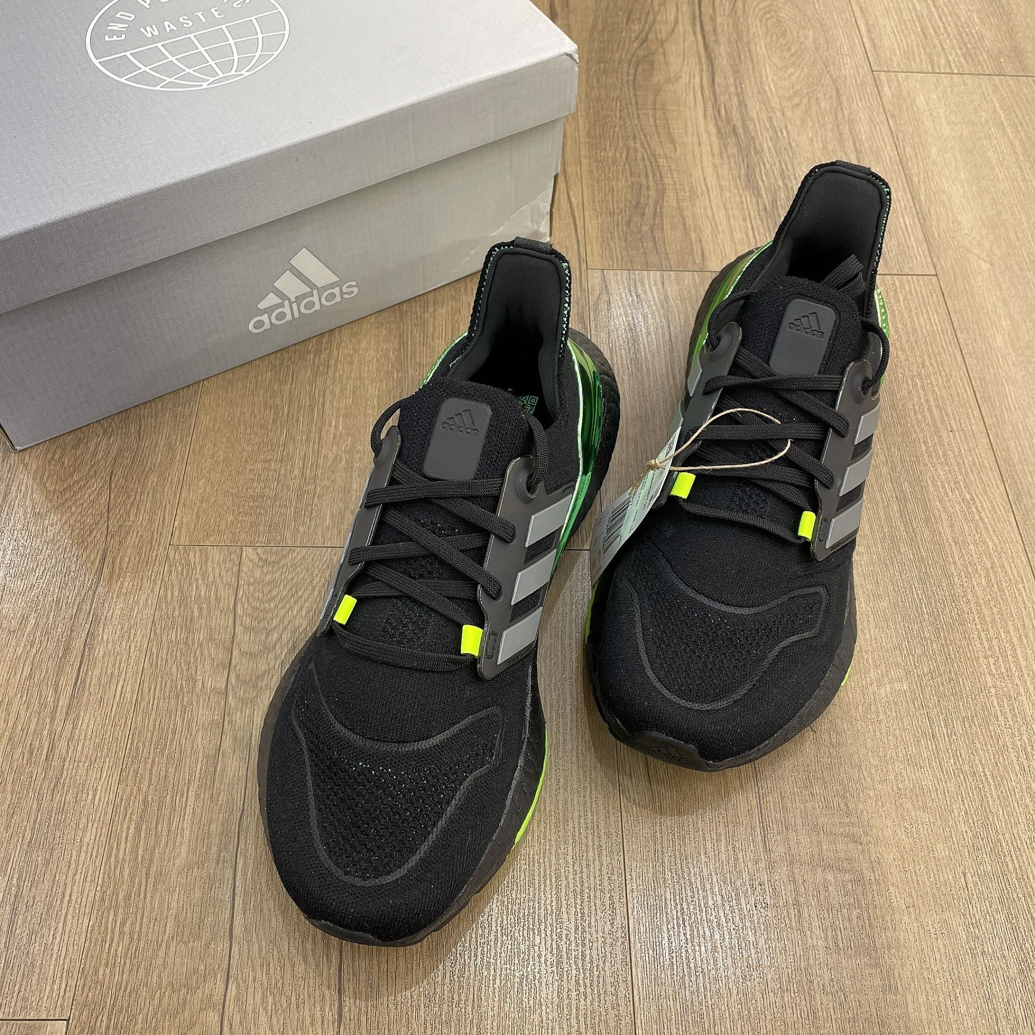 0798 - HÀNG CHÍNH HÃNG - GIÀY ADIDAS ULTRABOOST 22 ' IRON METALLIC' - *BLACK/GREEN* - CODE: FY0836