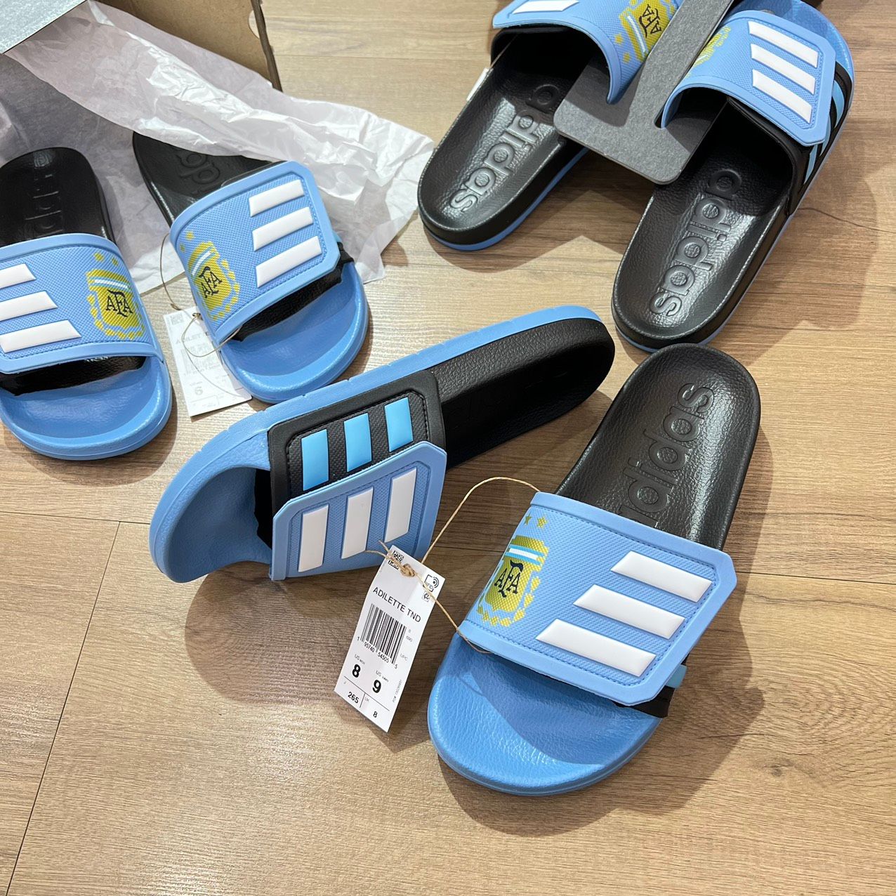 0801 - HÀNG CHÍNH HÃNG - DÉP ADIDAS TND - MÀU XANH DƯƠNG - ARGENTINA - CODE: GX9705